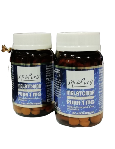Oferta Pack  (2uds) Melatonina Pura 1mg Estado Puro 180