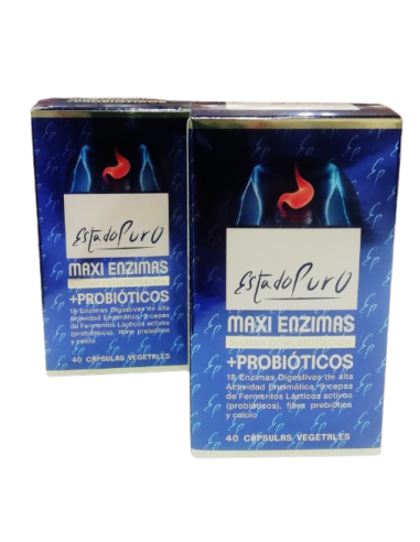 Pack (2 uds.) Maxienzimas con Probioticos 40 cps Estado Puro Tongil
