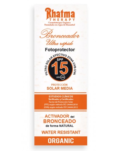 Fotobronceador ultra rápido SPF 15 Rhatma Therapy | HERBODELICIAS