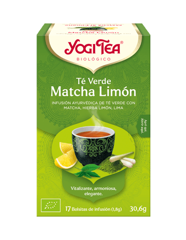 Yogi Tea Te verde Matcha Limón Bolsitas