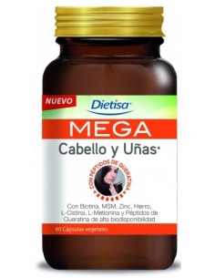 Comprar  ➡️ Mega Cabello y Uñas Dietisa 60 capsulas