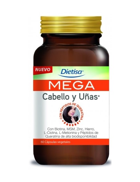 Comprar  ➡️ Mega Cabello y Uñas Dietisa 60 capsulas
