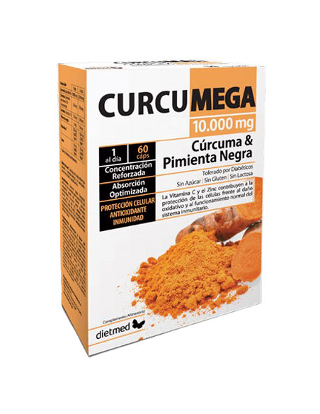 Curcumega 10.000 MG 60 cps Dietmed | HERBODELICIAS