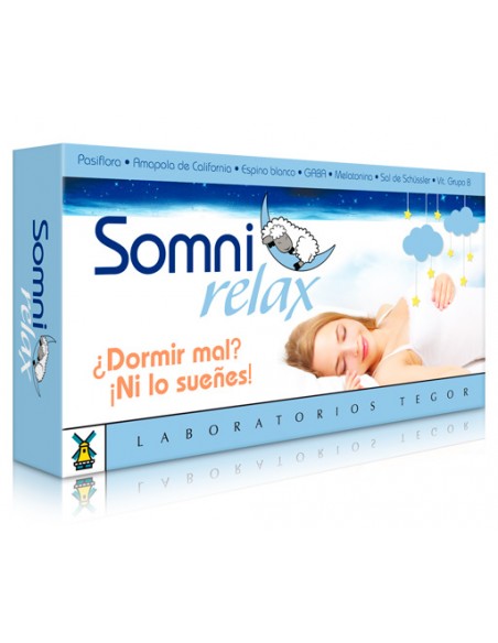 SomniRelax Tegor 40 capsulas | HERBODELICIAS