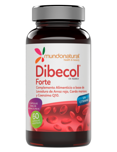 DIBECOL FORTE 60 caps · Para mantener niveles colesterol