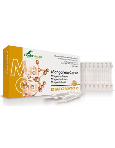 Diatonato 2 Manganeso Cobre Soria Natural 28 ampollas | HERBODELICIAS