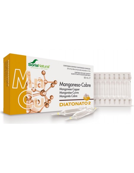 Diatonato 2 Manganeso Cobre Soria Natural 28 ampollas | HERBODELICIAS
