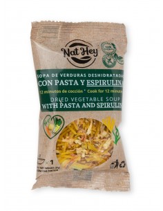 Sopa de verduras deshidratadas con pasta y espirulina Nat Hey