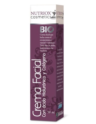 Crema Facial Bio con ácido Hialurónico y Colágeno Nutriox Ynsadiet