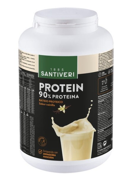 Protein 90 vainilla 1 kg  Santiveri | HERBODELICIAS