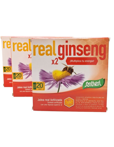 Pack (3 unds) Real Ginseng x 2 - Santiveri - 20 viales